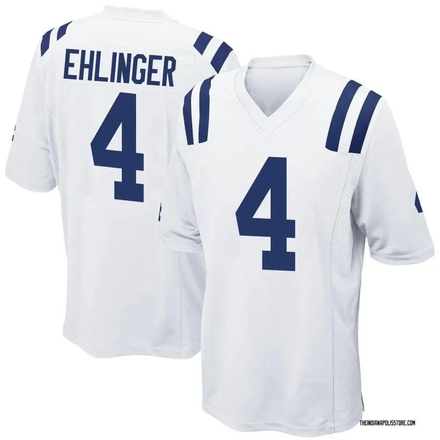 White Men's Sam Ehlinger Indianapolis Colts Game Jersey